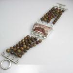 Crazy Lace Agate bracelet. Full view.