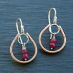 Ruby Bulb Earrings. Sterling silver and bronze. $105.