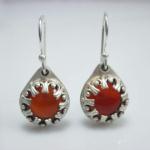 Chinese Carnelian drops.  Sterling silver.
$85.00