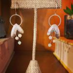 Lily of the Valley Earrings, sterling silver and opal. 