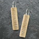 Birch earrings.14k Gold-filled with sterling silver accents.